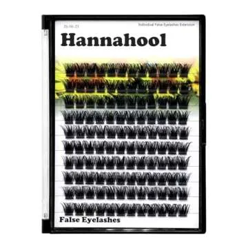 Hannahool D Curl Cluster Eyelashes for Beautiful Eyes