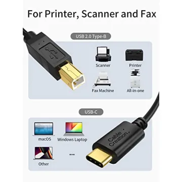 CableCreation USB C to B Printer Cable for Mac & MIDI