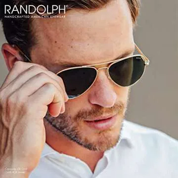 Randolph USA | Concorde Classic Aviator Sunglasses for Men or Women Polarized 100% UV