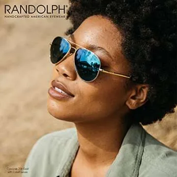 Randolph USA | Concorde Classic Aviator Sunglasses for Men or Women Polarized 100% UV