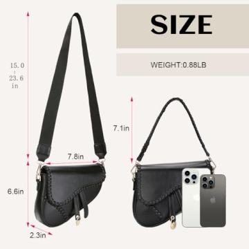 Stylish JBB Women's Saddle Shoulder Bag - PU Leather Design