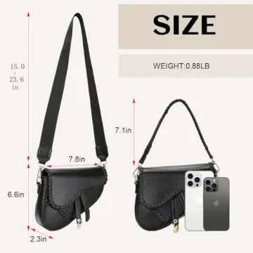 Stylish JBB Women's Saddle Shoulder Bag - PU Leather Design
