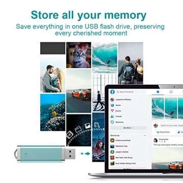 KEXIN 3 Pack 64GB USB Flash Drives - Colorful Convenient Storage