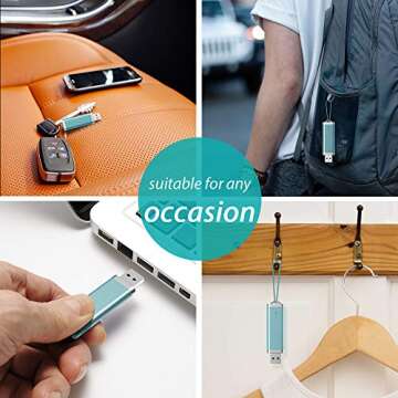 KEXIN 3 Pack 64GB USB Flash Drives - Colorful Convenient Storage