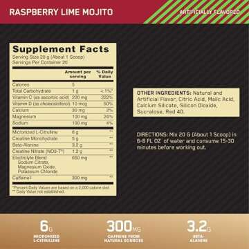 Optimum Nutrition Pre Workout with Creatine & Caffeine