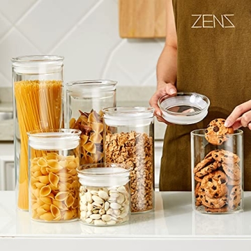 Zens Airtight Glass Food Storage Jars Set of 2