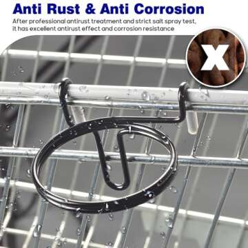 CAPHONT Shopping Cart Cup Holder, Portable Cup Holder Shopping Carts Drink Holder for Hanging Coffee Cup Drink Cups Tapered Cup Baby Bottle (Black)