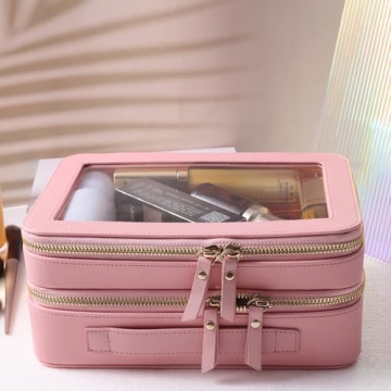 SANHECUN Clear Travel Toiletry Bag for Stylish Organization