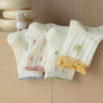 Albagu Women's Cute Ankle Socks - 5 Pack Premium Designs