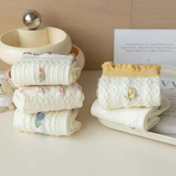 Albagu Women's Cute Ankle Socks - 5 Pack Premium Designs