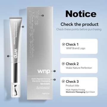 WNP Eye Cream|Wrinkle Eraser Massaging Eye Cream, Multi-peptide Firming Eye Tightener, Anti-Aging Ey...