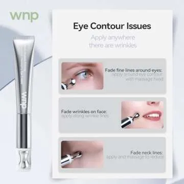 WNP Eye Cream|Wrinkle Eraser Massaging Eye Cream, Multi-peptide Firming Eye Tightener, Anti-Aging Eye Cream for Puffiness and Bags Under Eyes Cream|Electric Massage Eye Cream