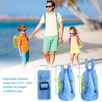 EocuSun Large Mesh Beach Bag for Kids and Adults