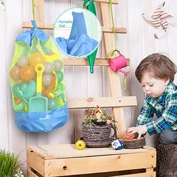 EocuSun Large Mesh Beach Bag for Kids and Adults