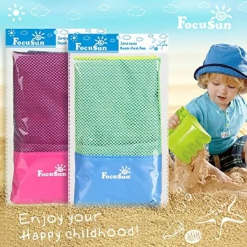 EocuSun Large Mesh Beach Bag for Kids and Adults