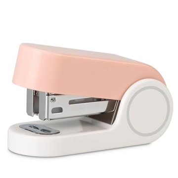 Pink Color Mini Stapler with 830 Staples,20 Sheet Office Desktop Stapler,Small Cute Compact Travel S...