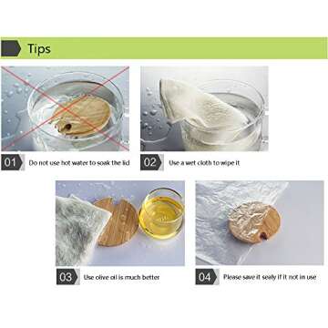 Newerlives Air Tight Storage Jar, Glass Storage Tank with a Natural Bamboo Lid, 450 ML, 650 ML, 950 ML (Cork, 650ML)