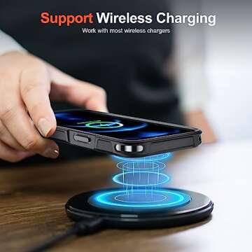 SUPFINE Magnetic for iPhone 12 Pro Max Case, [Compatible with MagSafe][10 FT Military Grade Drop Protection] [Dual Layer Structure Protection] Heavy Duty Full-Body Shockproof Phone Case, Black