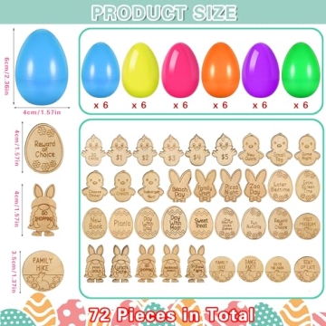 Easter Tokens & Eggs Set for Kids Egg Hunt Prizes