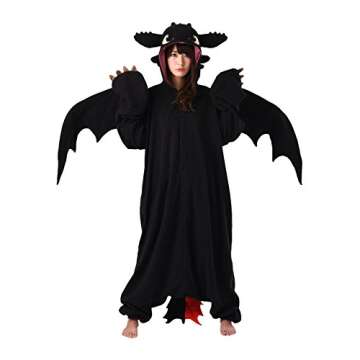 SAZAC Kigurumi - How to Train Your Dragon - Toothless - Onesie Jumpsuit Halloween Costume (X-Large)