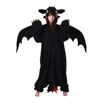 SAZAC Kigurumi - How to Train Your Dragon - Toothless - Onesie Jumpsuit Halloween Costume (X-Large)