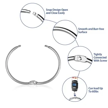 24 Pack Rust Proof Shower Curtain Rings for Bathroom