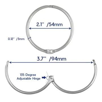 24 Pack Rust Proof Shower Curtain Rings for Bathroom