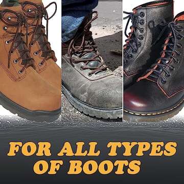 lorpops Heavy Duty Boot Laces - 2 Pairs, 47" Coffee