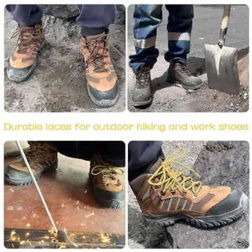 lorpops Heavy Duty Boot Laces - 2 Pairs, 47" Coffee