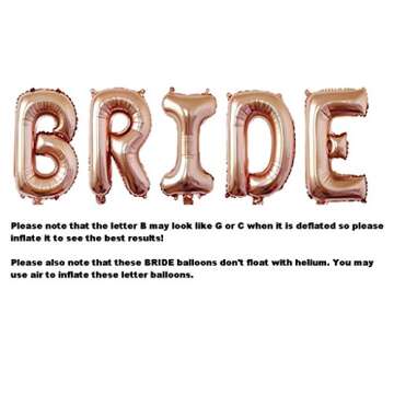 Bridal Shower Bachelorette Party Decorations Kit Rose Gold