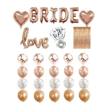Bridal Shower Bachelorette Party Decorations Kit Rose Gold