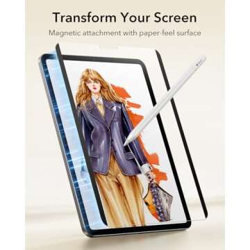 ESR for iPad Air 5/4 Paper-Feel Magnetic Screen Protector(2022/2020, 10.9 Inch) and iPad Pro 11 Inch (2022/2021/2020/2018), Write and Draw Like on Paper, Detachable and Reusable, Matte Finish