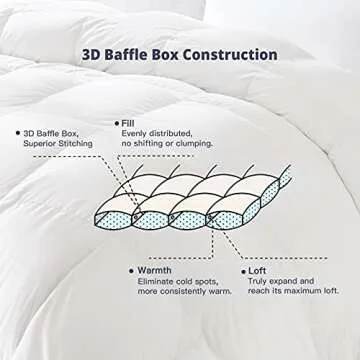 puredown® Down Comforter King Size All Season Duvet Insert, 75% Down Filled Soft 100% Cotton Year Round Use Cloud Fluffy Medium Warmth Comforter