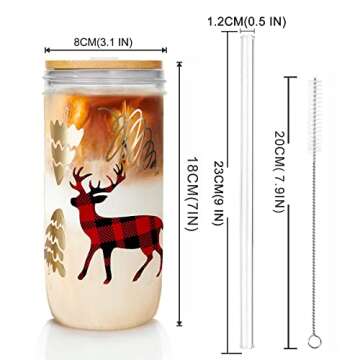 ANOTION Christmas Cups, Colored Christmas Mugs Unique Teachers Gifts White Elephant Gifts for Adults...