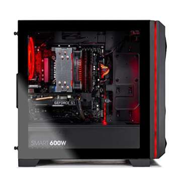 Skytech Gaming Chronos Mini Gaming PC Desktop – Intel Core i3 10100F 3.6 GHz, GTX 1650, 500GB SSD, 16G DDR4 3200, 600W Gold PSU, AC Wi-Fi, Windows 10 Home 64-bit,Black