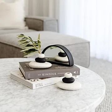 Elegant Calming Stacking Stone Bud Vases Set