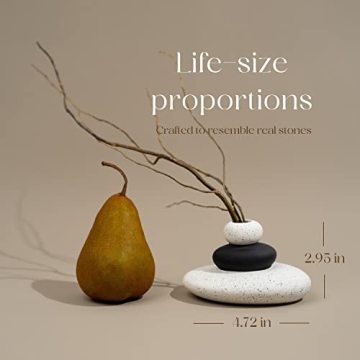 Elegant Calming Stacking Stone Bud Vases Set