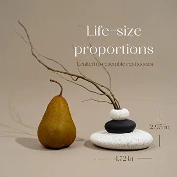 Elegant Calming Stacking Stone Bud Vases Set