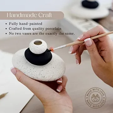 Elegant Calming Stacking Stone Bud Vases Set