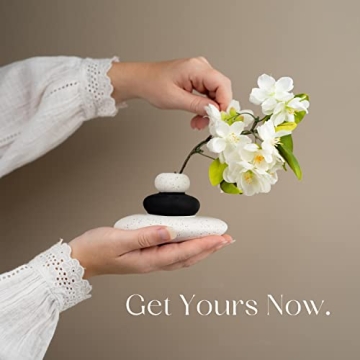 Elegant Calming Stacking Stone Bud Vases Set