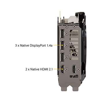 ASUS TUF Gaming NVIDIA GeForce RTX 3070 Ti OC Edition Graphics Card (PCIe 4.0, 8GB GDDR6X, HDMI 2.1, DisplayPort 1.4a, Dual Ball Fan Bearings, Military-Grade Certification, GPU Tweak II)