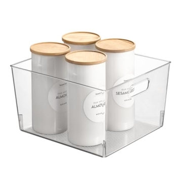 mDesign Clear Plastic Storage Organizer for Kitchen & Pantry