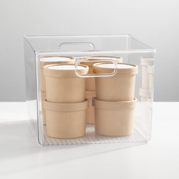 mDesign Clear Plastic Storage Organizer for Kitchen & Pantry