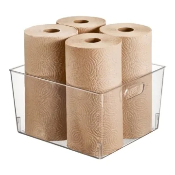 mDesign Clear Plastic Storage Organizer for Kitchen & Pantry