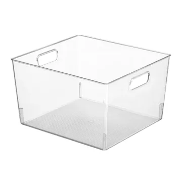 mDesign Clear Plastic Storage Organizer for Kitchen & Pantry