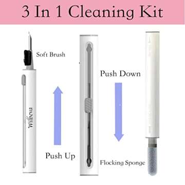 Wilbeva Earbuds Cleaner Kit - Compact 3 in 1 Tool
