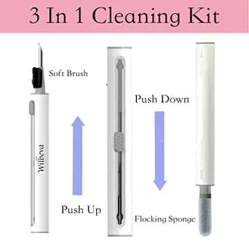 Wilbeva Earbuds Cleaner Kit - Compact 3 in 1 Tool