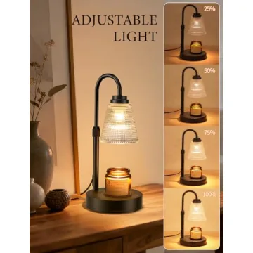 Dimmable Candle Warmer Lamp with Timer & Adjustable Height
