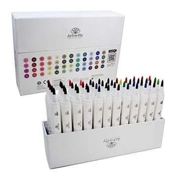 Art-n-Fly 48 Booster Set Brush Markers for Manga Art
