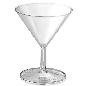 40 Disposable Mini Plastic Martini Glasses for Any Event